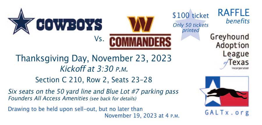 GALT's 2023 Greyt Cowboys Thanksgiving Day Raffle